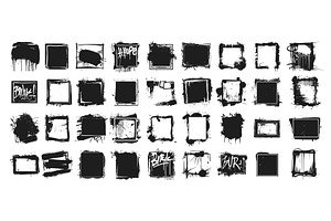 Graffiti Frames Grunge Vector Set