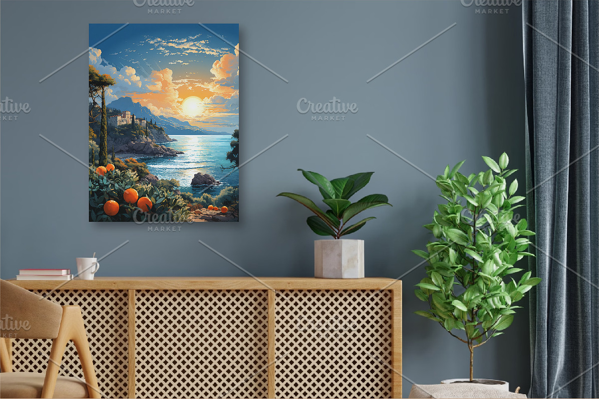 Landscape Painting Art 03. Wall Art., a Decorative Illustration by KENO Mascots (Photo 7 of 7)