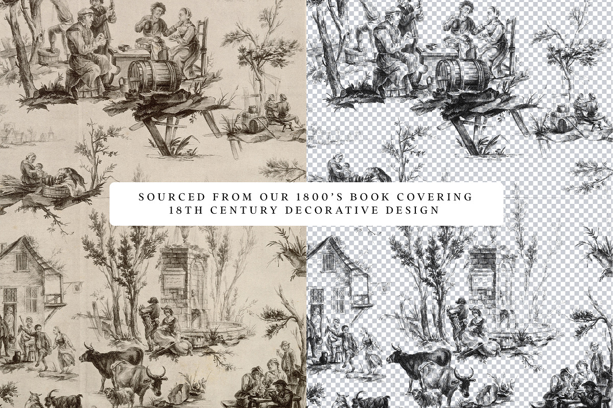 Toile De Jouy Design Collection, a Decorative Illustration by Century Library (Photo 6 of 17)