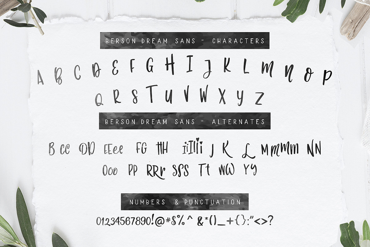 Berson Dream Font TRIO and extras, a Script Font by BlackCatsMedia (Photo 9 of 15)