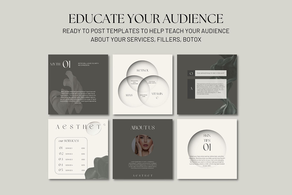 Botox & Esthetician Canva Templates, a Social Media Template by Studio ...
