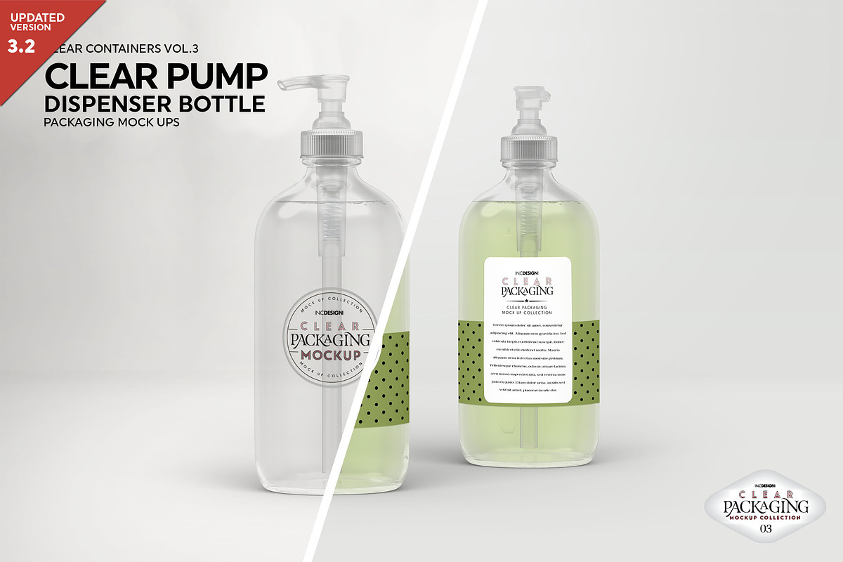 Clear Pump Dispenser Mockup, a Cups & Container Mockup by INCDesign (Photo 1 of 8)