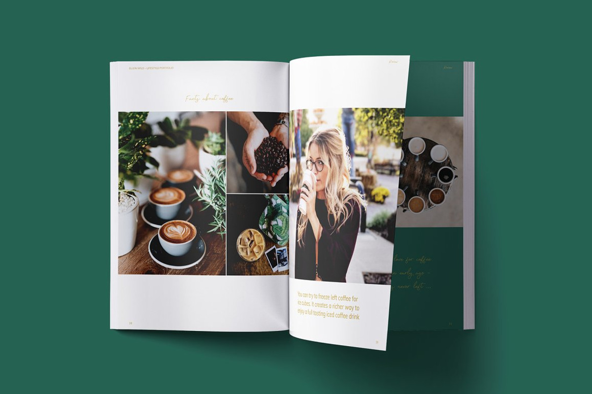 Magazine / CANVA, INDD / Ellen, a Magazine Template by Mirazz (Photo 10 of 16)