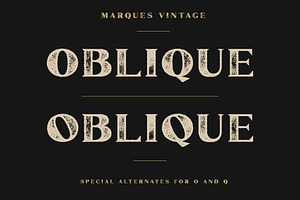 Marques Vintage Font Family Extras