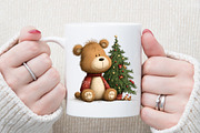 Christmas Teddy Bear Clipart, an Illustration by Sublimation Artist (Thumbnail 5 of 6)