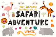 Safari Adventure Animal Graphics, an Animal Illustration by sceptical cactus (Thumbnail 1 of 15)