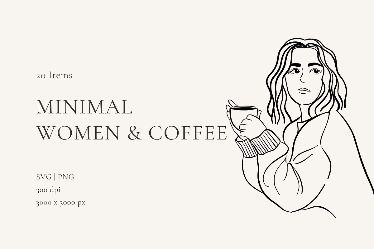 Minimal Women & Coffee, a Person Illustration by AMMi (Photo 1 of 6)