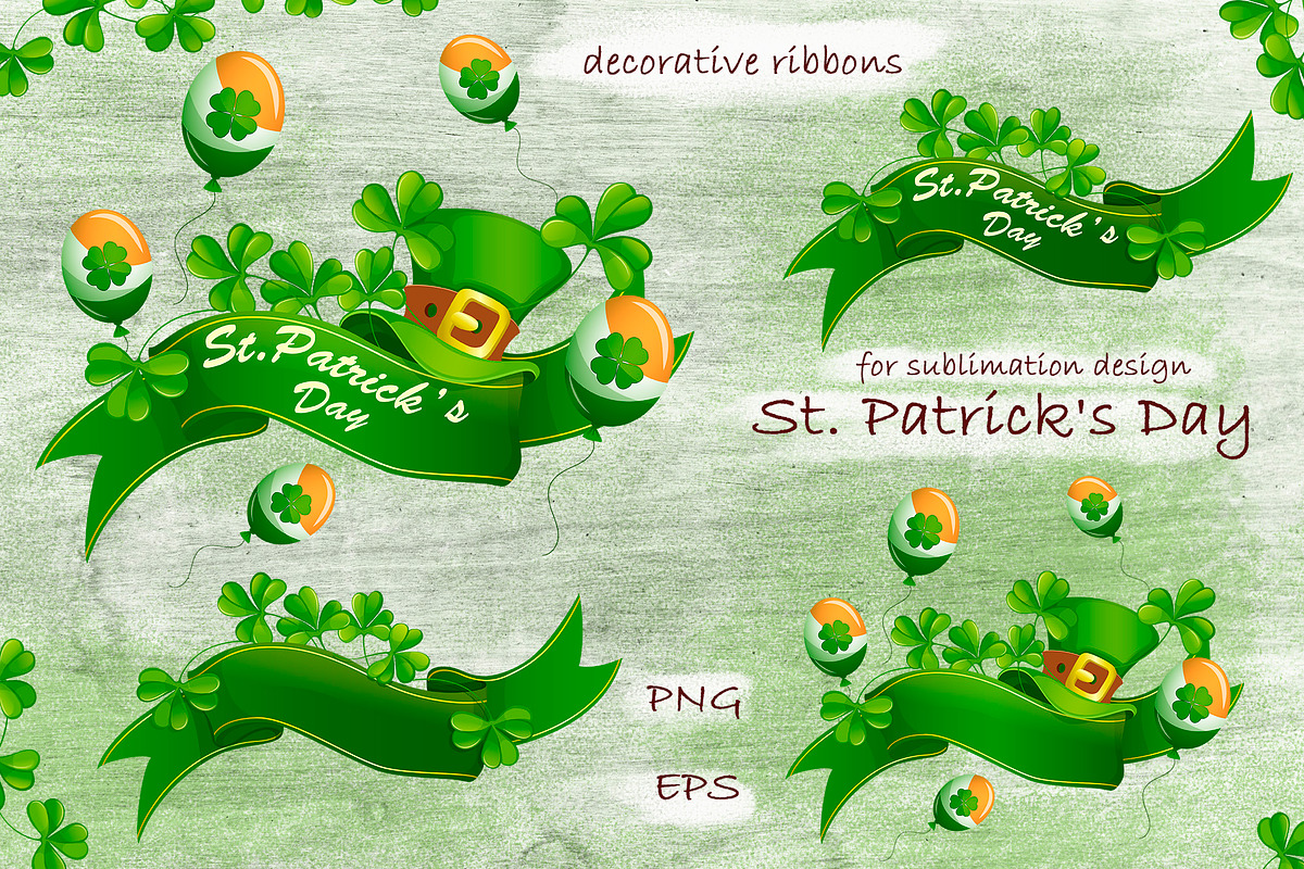 St.Patrick 's Day.  Sublimations, an Illustration by Maycat_store (Photo 3 of 9)