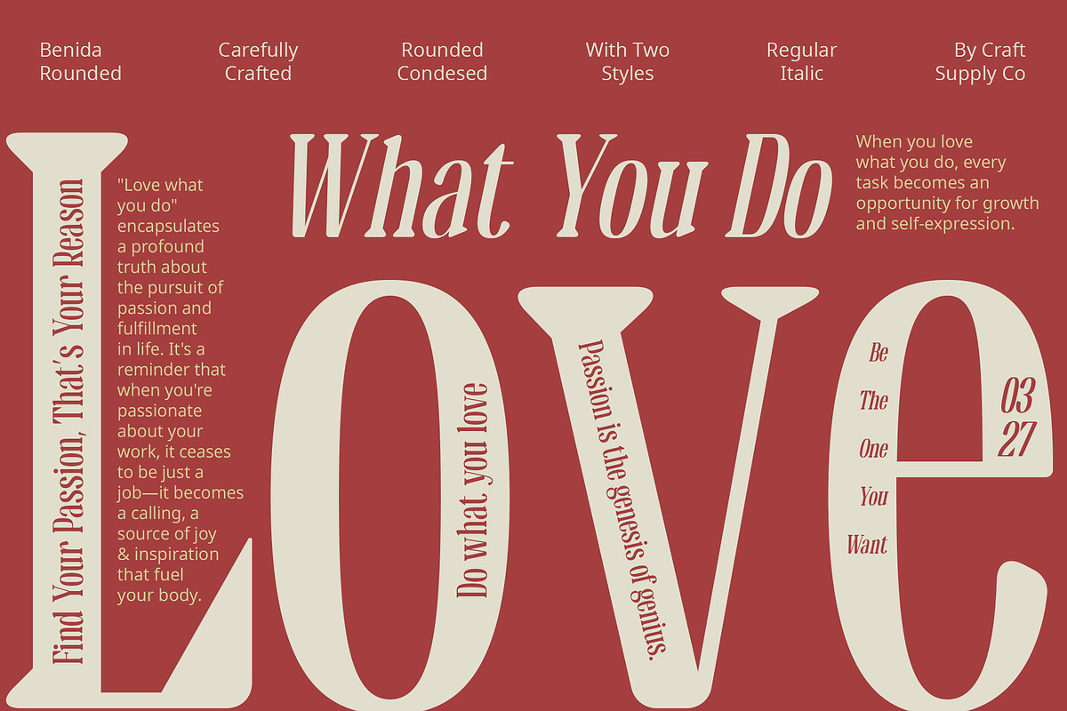 Benida Rounded, a Serif Font by Craft Supply Co. (Photo 2 of 8)