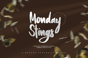 Monday Stings - Script Handwritten