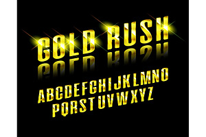 Gold Grand Opening text effect.