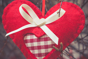 Handrafted fabric heart
