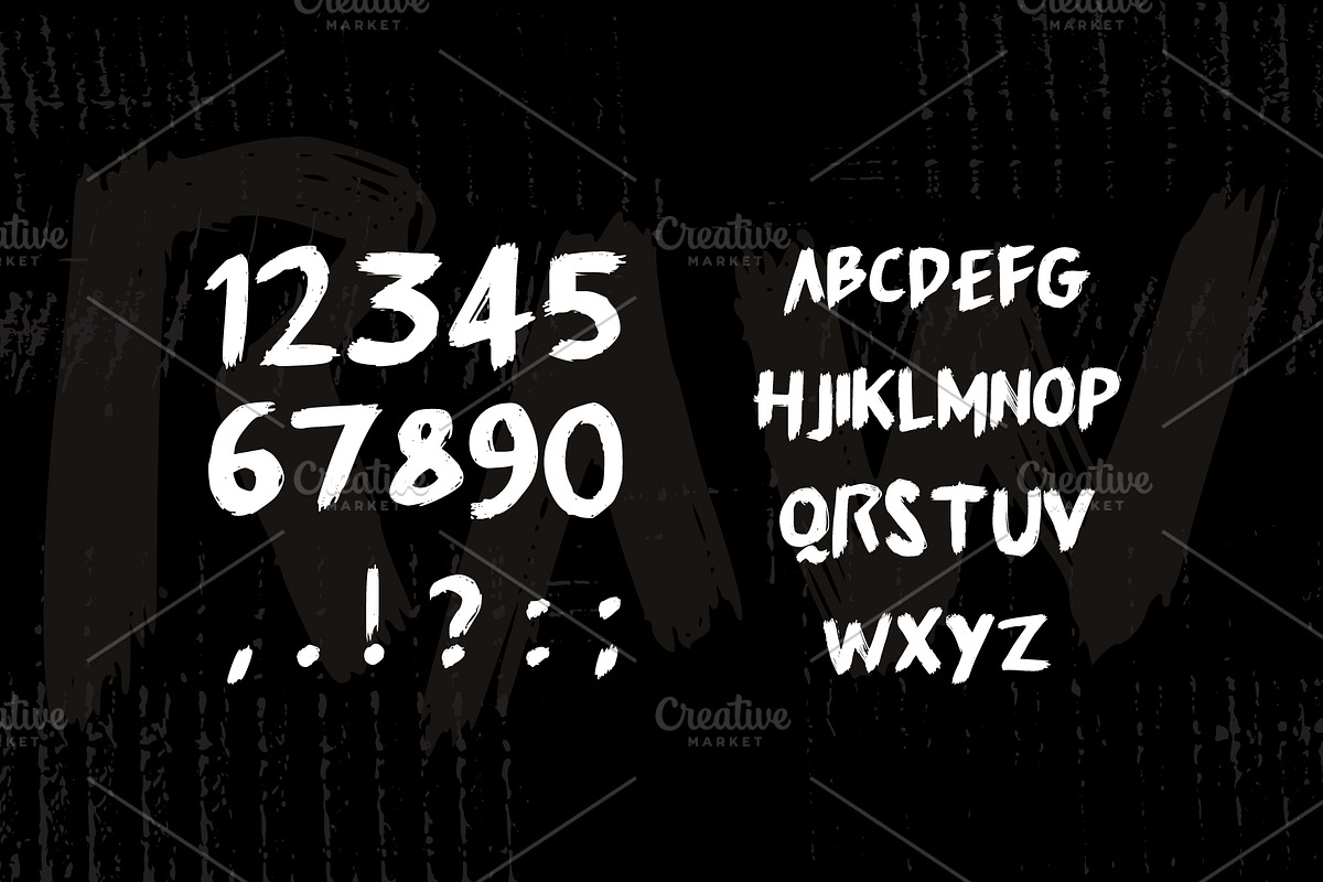 RAW - Brush Sans Serif font preview 3