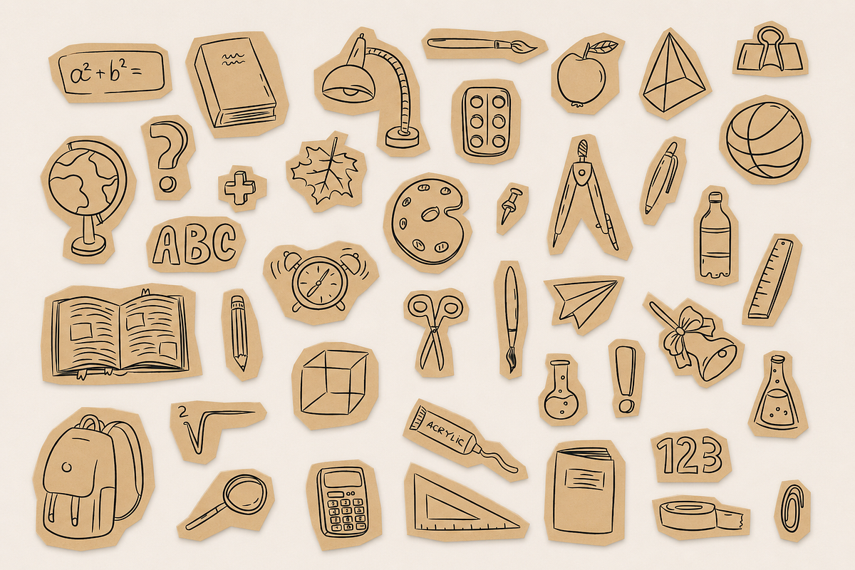 Kraft Paper Scrapbook Doodle Clipart, a Decorative Illustration by Anna Studio (Photo 11 of 12)