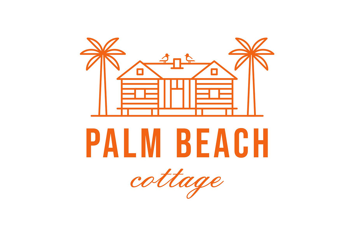Vintage Retro Rustic Palm Beach Logo, a Branding & Logo Template by Buqancreative