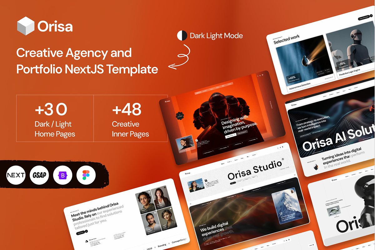 Orisa - Portfolio NextJS Template, a React Template by AliThemes (Photo 1 of 2)