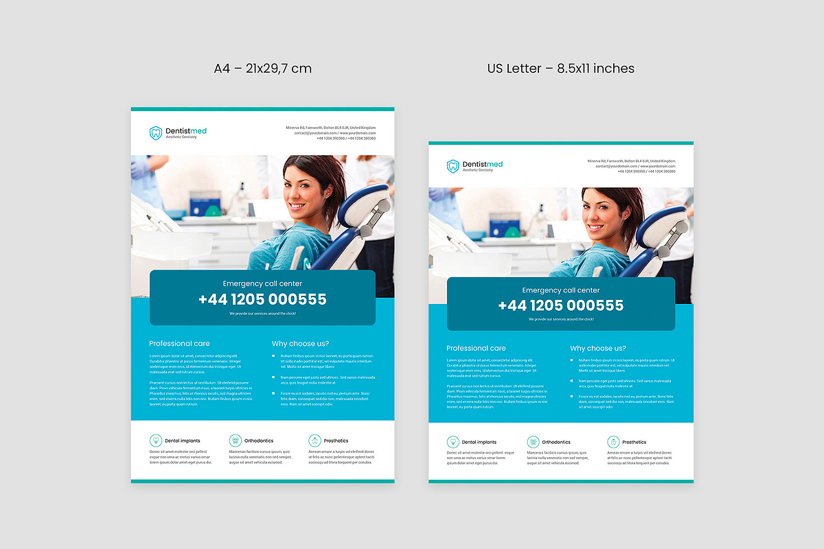 Dentist Flyer Canva Template, a Brochure Template by artbart (Photo 7 of 9)