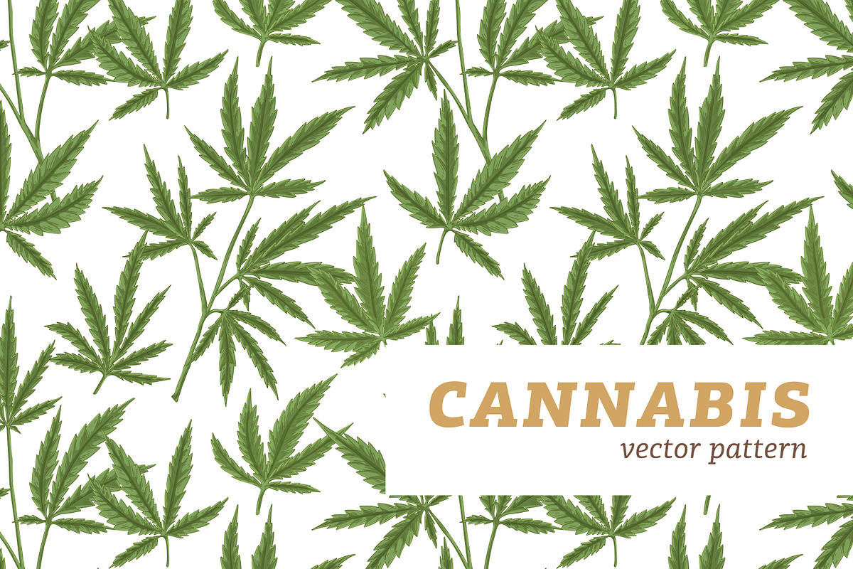 Cannabis seamless pattern, a Pattern Graphic by Good Studio (Photo 1 of 5)