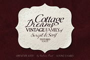 Cottage Dreams - Vintage Font Family, a Handwritten Font by AndrewPixelType (Thumbnail 1 of 11)