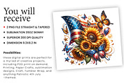 Sunflower & Butterfly Tumbler Wrap, an Object Graphic by Creative Arslan (Thumbnail 2 of 3)