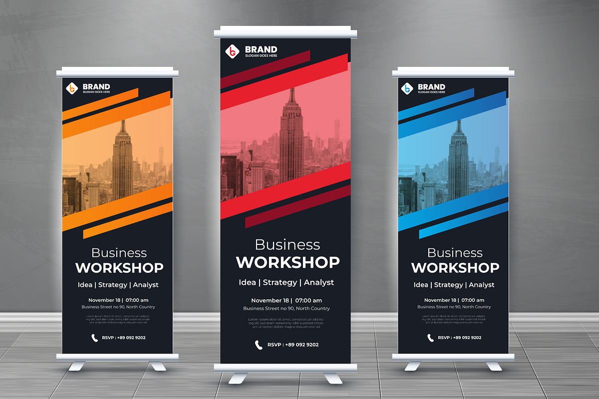 Business Roll Up Design Template., a Poster Template by Graphicbonny