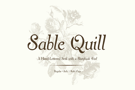 Sable Quill Hand Drawn Serif Font, a Font by Eclectic Anthology