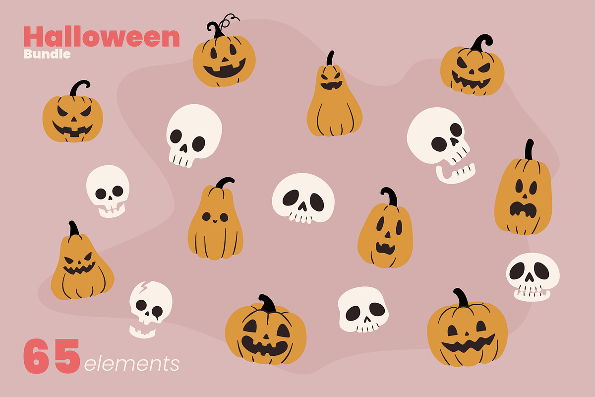 Halloween bundle, a Seasonal Illustration by moja doodle (Photo 3 of 6)