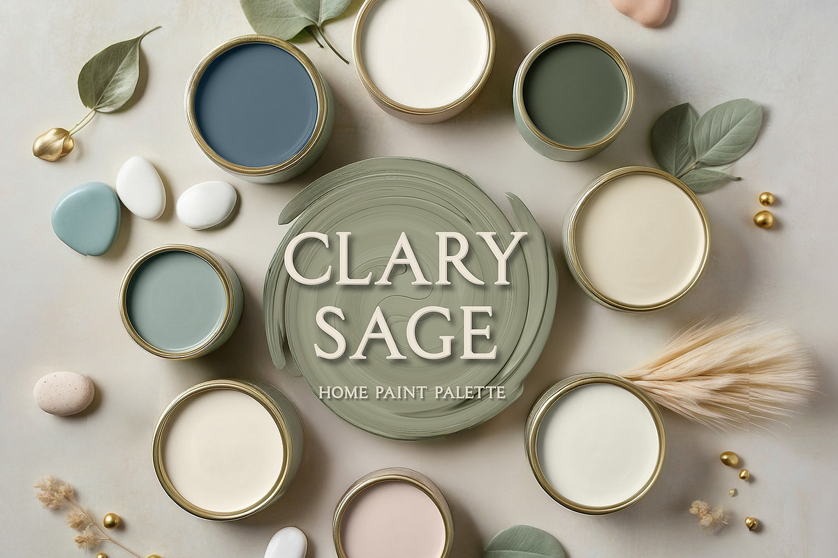 Clary Sage Home Paint Palette SW6178, a Presentation Template by CONCEPT COLORS (Photo 1 of 9)