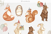 Forest party. Watercolor birthday., an Animal Illustration by Ooh Lily (Thumbnail 15 of 16)