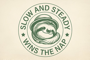 Funny Sloth Quote Chill Design, an Illustration by Pixels.Craft
