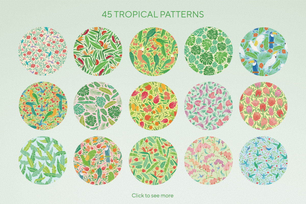 Tropical desire patterns, a Pattern Graphic by Piñata (Photo 2 of 17)