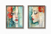 Aqua Bloom Portraits, a Decorative Illustration by rileyBgraphics (Thumbnail 3 of 6)