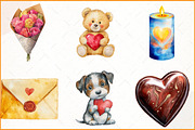 Valentines Day Clipart Png, an Illustration by Watercolor design (Thumbnail 4 of 4)