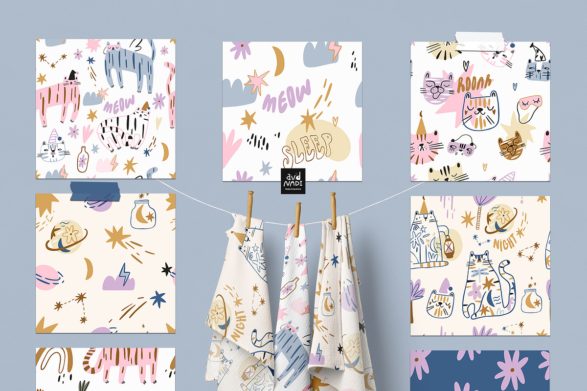 Tigers dreams - graphic collection, an Animal Illustration by avdnadi (Photo 6 of 10)