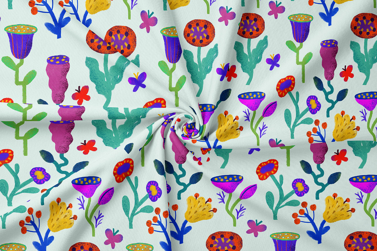 Funky Florals - Seamless Patterns, a Pattern Graphic by Alona Savchuk (Photo 6 of 7)