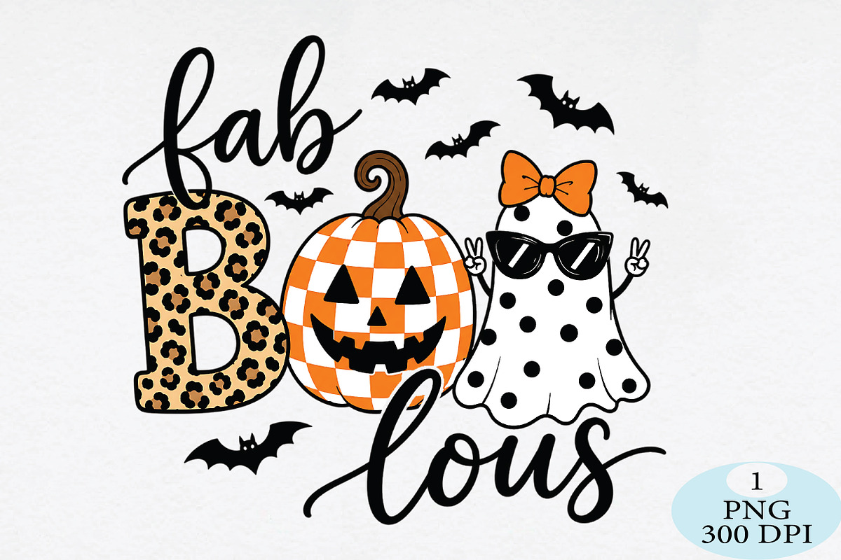 Ghost & Pumpkin Halloween PNG, a Seasonal Illustration by Daily.Designs (Photo 1 of 5)