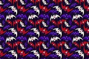 Halloween Pattern With Bats