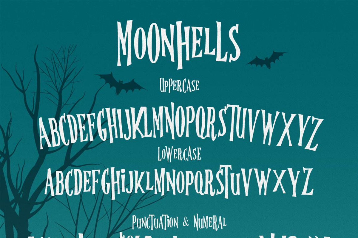 Moonhells Typeface + Extras preview 2