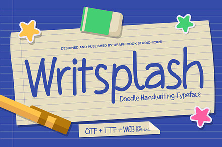 Writsplash, a Handwritten Font by graphicook