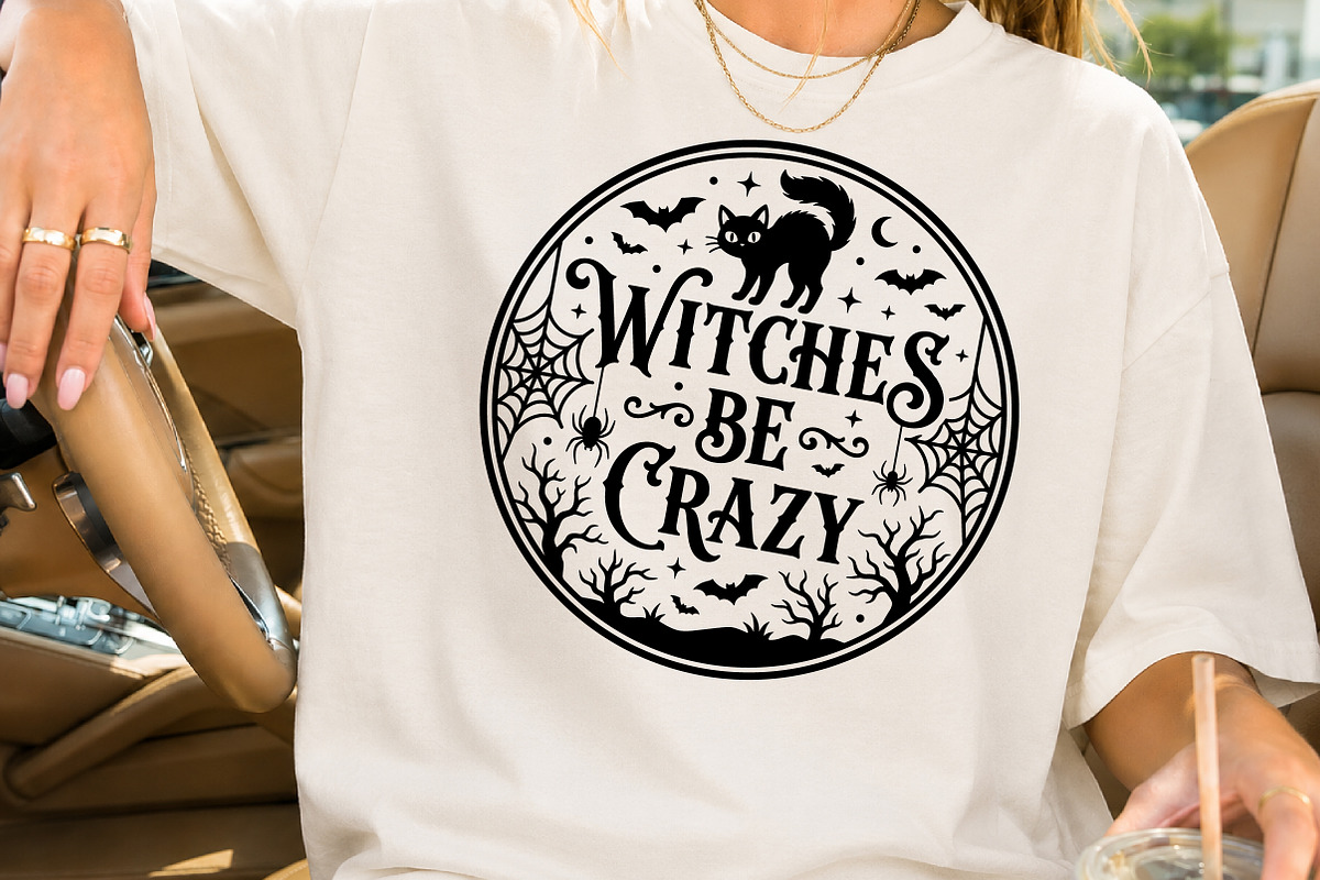 Halloween Round Sign SVG Design, a Seasonal Illustration by Rose Art (Photo 2 of 4)