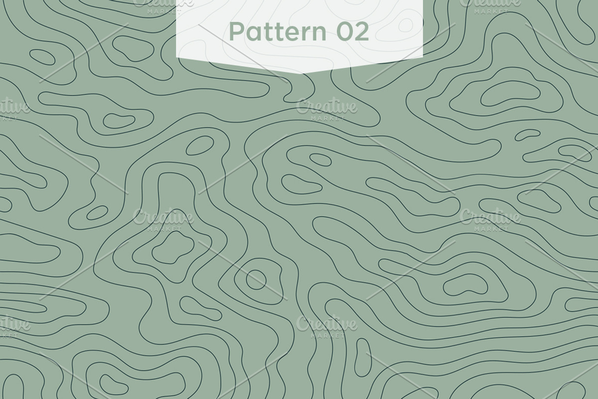 Topographic Map Patterns - Tileable, a Pattern Graphic by Ramsey Creative (Photo 3 of 5)