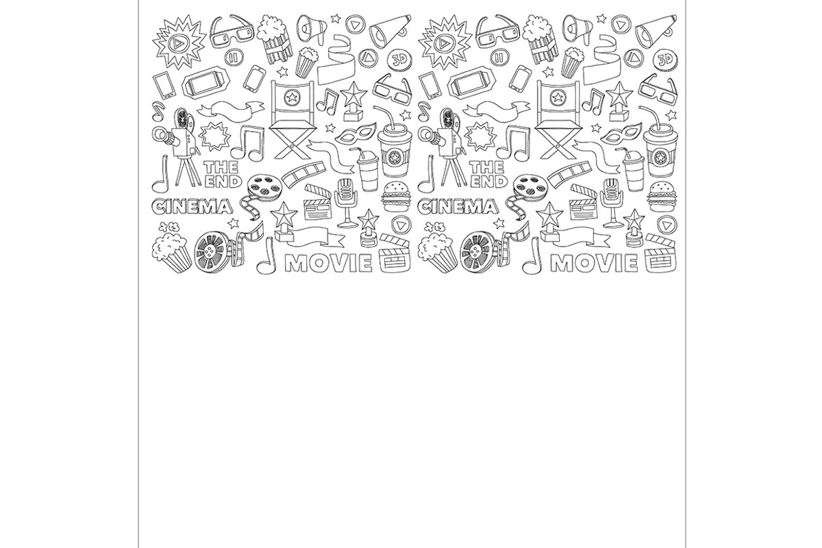 It's movie time! Big vector set, a Pattern Graphic by Art Loft (Photo 4 of 16)