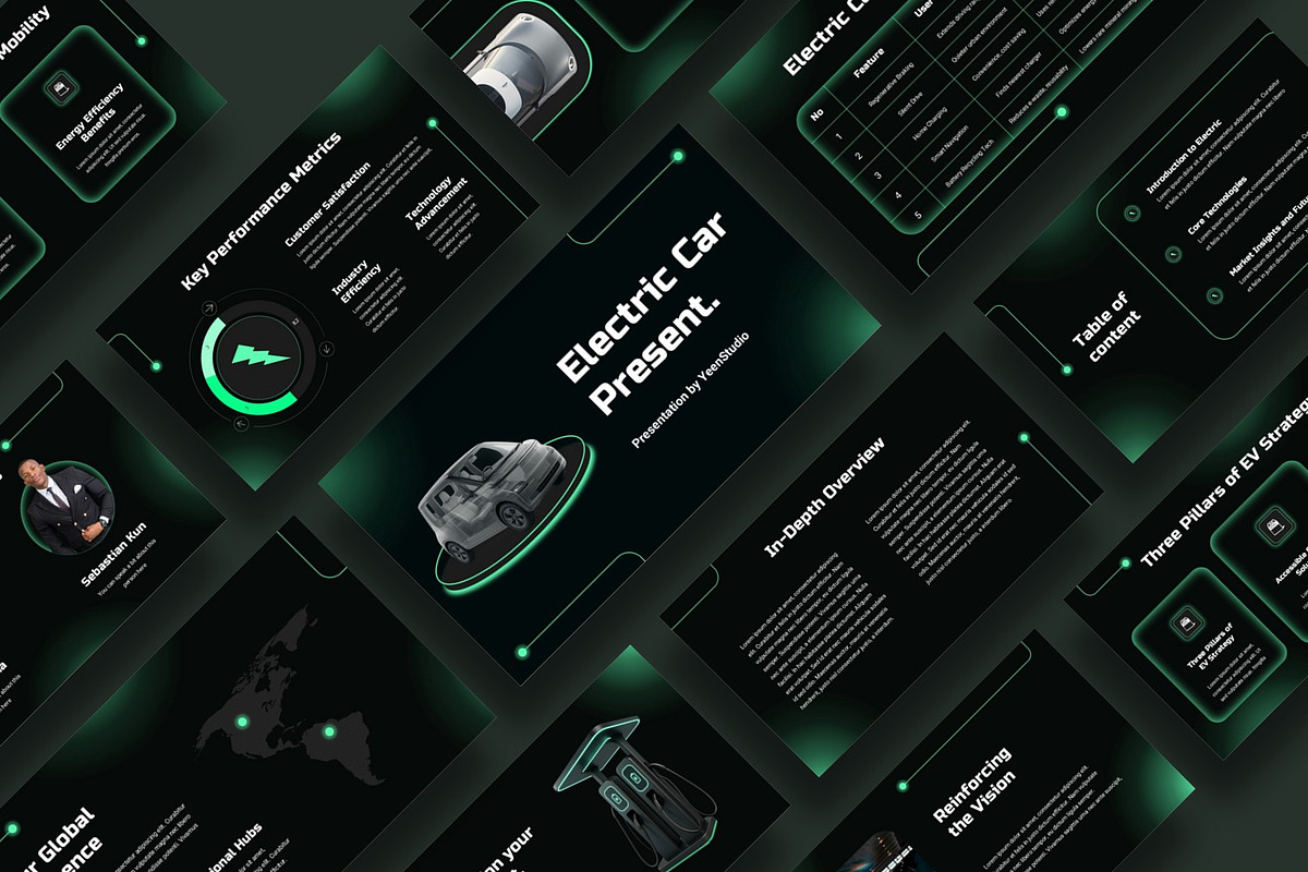 Electric Car Presentation Template, a Presentation Template by BumbleGraph Studio (Photo 5 of 5)