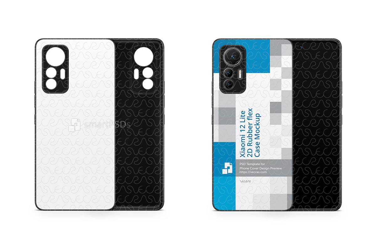 Xiaomi 12 Lite (2022) 2d Rubber Flex, a Product Mockup by VecRas
