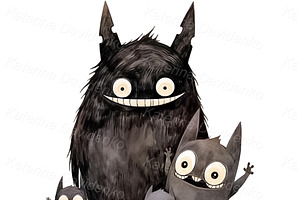 Cartoon Monsters PNG Clipart Sticker