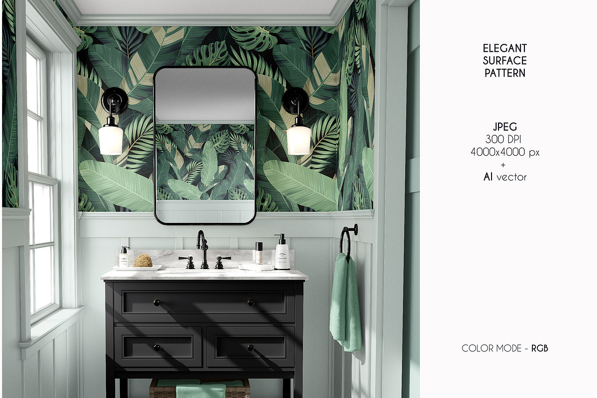 Jungle Foliage Pattern, a Pattern Graphic by GreyLilac (Photo 2 of 7)