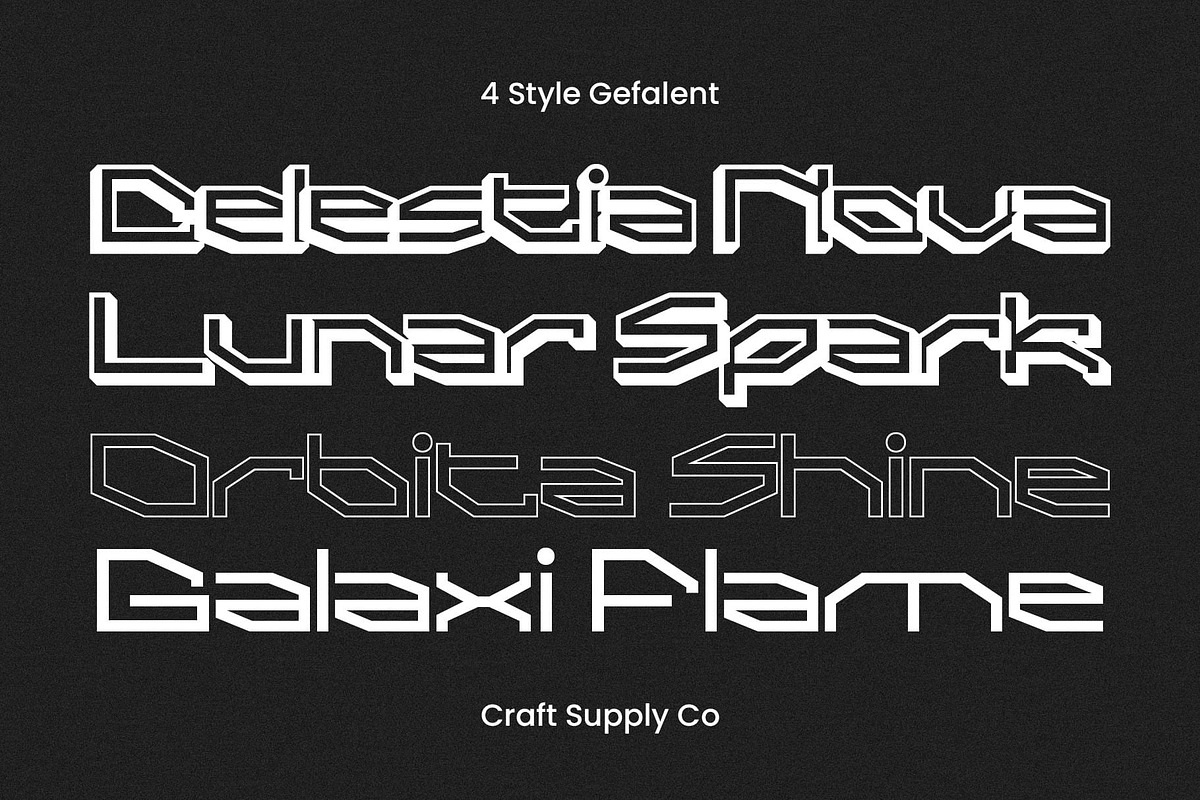 Gefalent 3D, a Sans Serif Font by Craft Supply Co. (Photo 7 of 8)