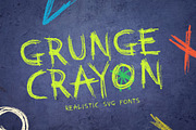Grunge Crayon SVG Fonts, a Handwritten Font by tomatstudio (Thumbnail 1 of 8)