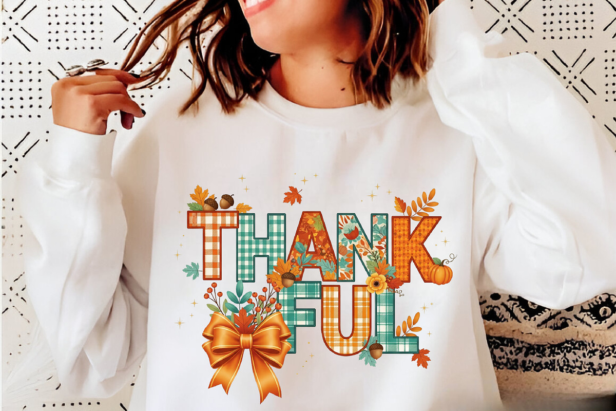Thankful PNG Fall Sublimation Design, a Seasonal Illustration by Rose Art (Photo 3 of 4)