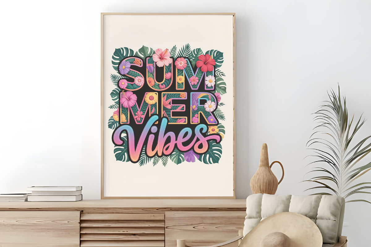 Summer Vibes Png, Summer Sublimation, an Illustration by RobertsArt (Photo 2 of 7)